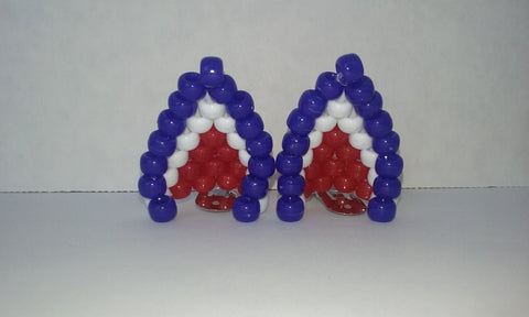 Red, white and blue cat ears